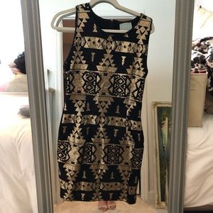 Black and Gold Sparkly Dress